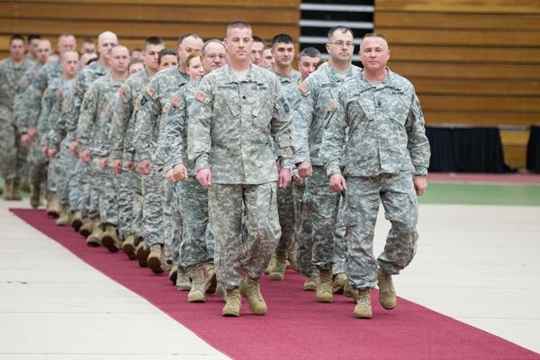 Missouri National Guard soldiers were honored during a sendoff ceremony at UCMs Multipurpose Building. (Photo by ANDREW MATHER, digitalBURG)