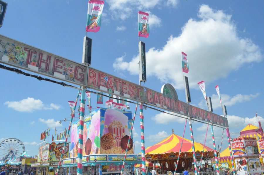 The+carnival+midway+is+open+every+day+durning+the+Missouri+State+Fairs+10-day+run.+