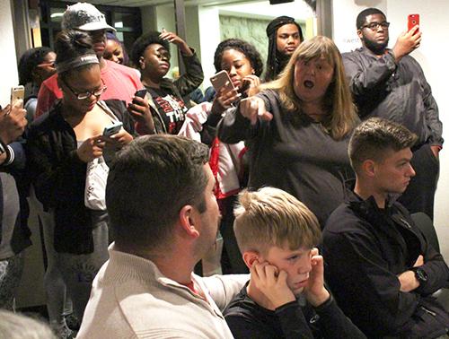 PHOTO BY BRIANA DALTON/PHOTOGRAPHER
Tempers flare at Allen Wests radical Islam lecture Nov. 2, in the Elliott Student Union.