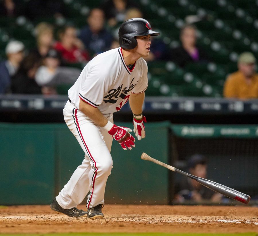 PHOTO BY UCM Photo Services
Jackson Schnurbusch went 3-for-4 with an RBI in Tuesday’s game against the Bearcats.
