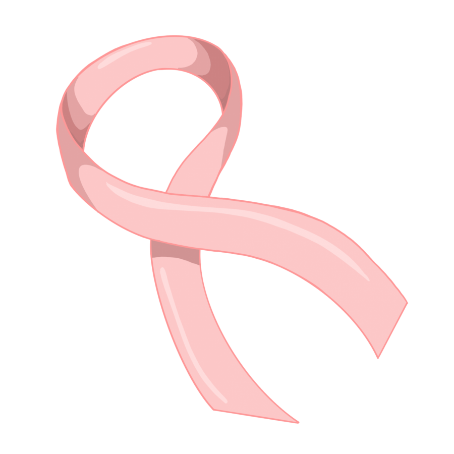 The pink ribbon is a symbol of Breast Cancer Awareness. 