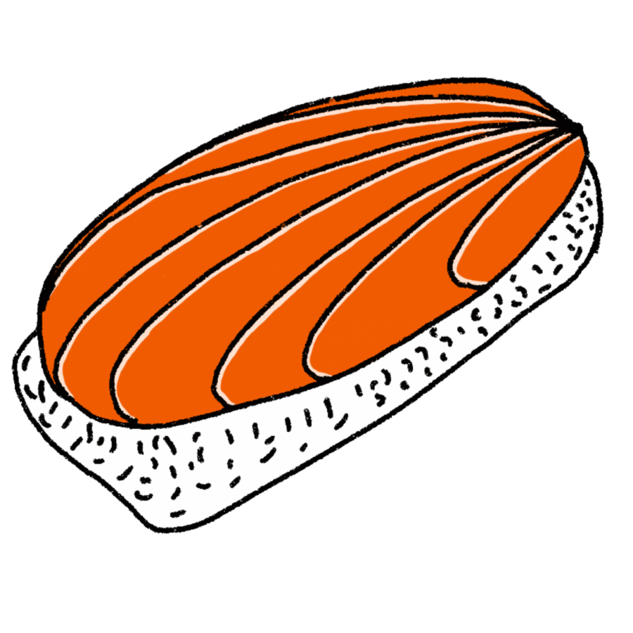 Illustration of a sushi