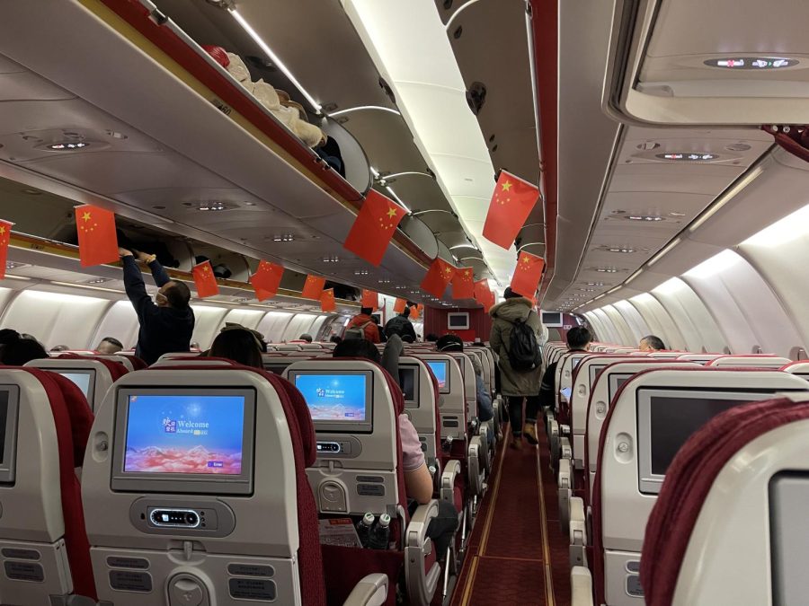 Hainan Airlines carried out the first evacuation flights organized by the Chinese government. "The Chinese flag was pasted in the cabin," Wang said. "I'm very excited because it means I'm in the safe zone."