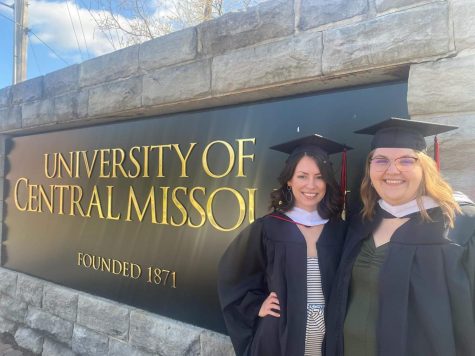 Color Guard Director Allegra Wolff and Muleskinner Managing Editor Bethany Spitzmiller  were roommates and quickly friends during their two years at UCM pursuing their Masters degrees. 