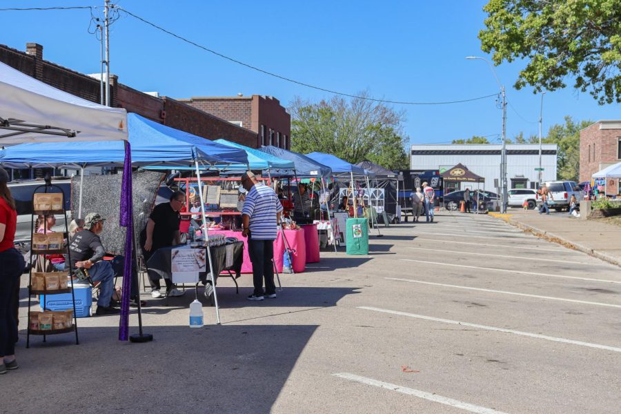 The farmers market in downtown Warrensburg on a Saturday morning has venders sell handmade goods and produce. On the last Saturday of the season, the event will transform into the Moonlight Market.