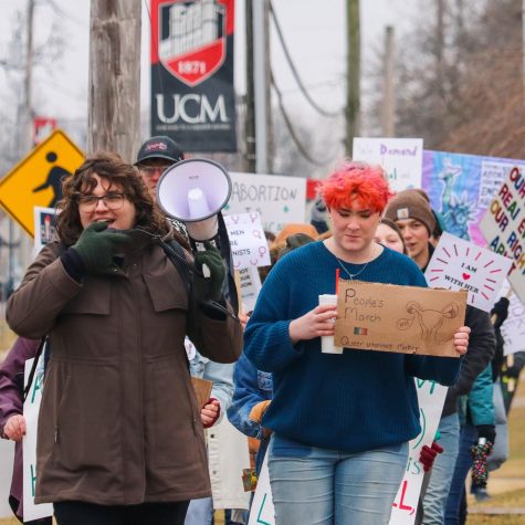 University of Central Missouri students, faculty, staff and community members joined to march from UCMs Amphitheatre to the Johnson County Courthouse on Jan. 22. The group of about 60 people walked to empower social change.
