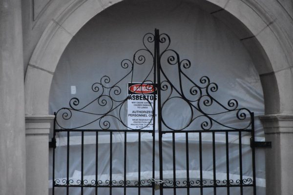 The enterance to the Humphreys building is gated off due to renovations. The building was offically closed to students and faculty in the spring 2024 semester. 