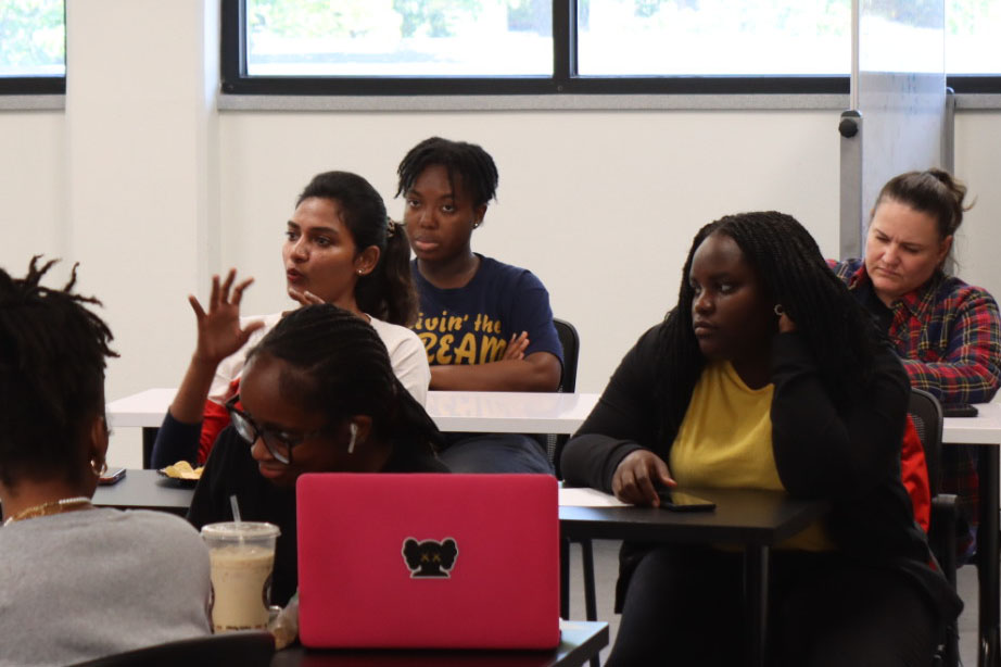 Students attend a presentation explaining the power of their vote hosted by UCM’s Center for Multiculturalism and Inclusivity and American Democracy Project on Sept. 9. During this presentation, both domestic students and international students shared their different perspectives and comments on voting in America and in other countries. 