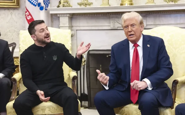 President Donald Trump and Ukrainian President Volodymyr Zelenskyy meet at the White House to discuss a potential raw earth minerals deal. Throughout the heated discussion, both leaders exchanged viewpoints on economic and strategic cooperation between their nations. Submitted by EPA Images / Jim Lo Scalzo.