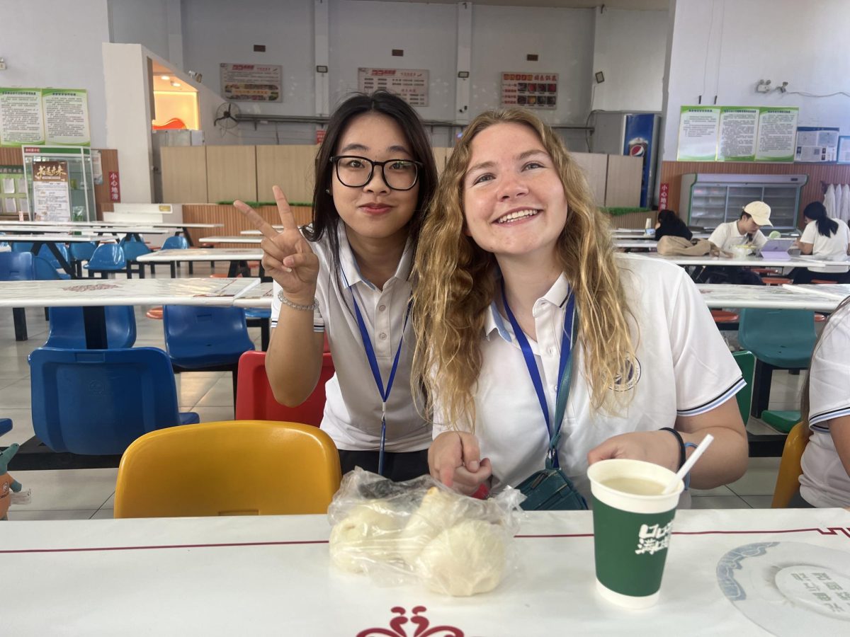 (Left to right) Wendy and Sadie pose for a photo during a UCM study abroad trip to China. UCM’s exchange program has been collaborating with Hengshui University in China for their study abroad program.