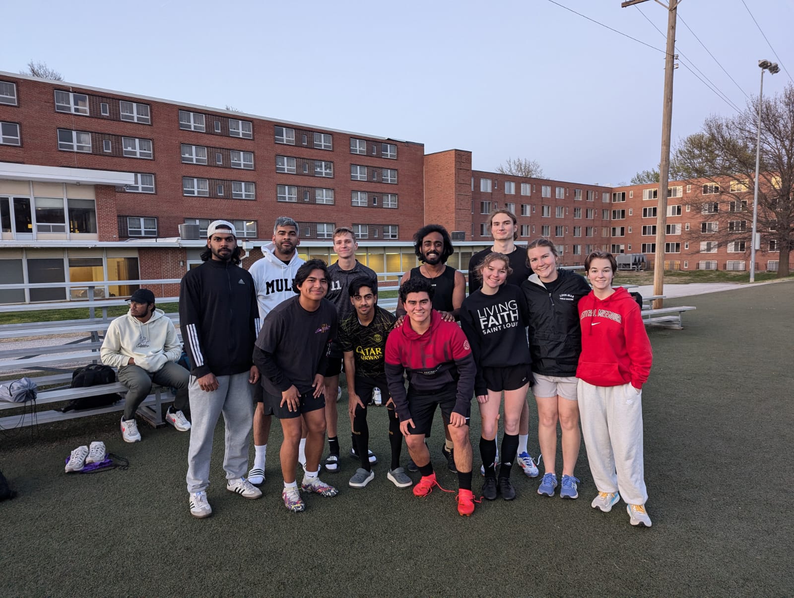 An intramural soccer team smiles for the camera after their last game in the 2025 spring semester. The Student Recreation and Wellness Center will be offering 14 sports to students, faculty and staff this fall. (Submitted by Becca Green)