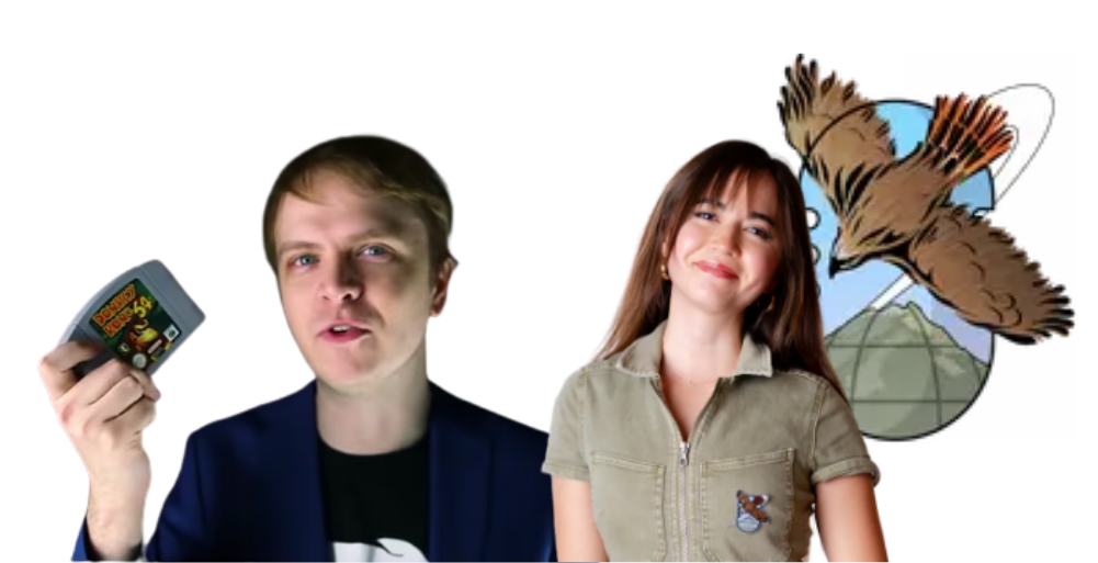  Hbomberguy (left) announces a charity live stream on his YouTube channel. Maya Higa (right) is the founder of Alveus and the image was taken from the official Alveus Website.