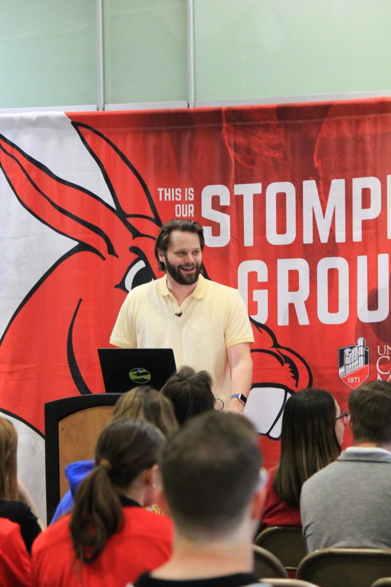 Webby Award winner Dave Jorgenson talks about his experience in journalism to a crowd of students, faculty, staff and community. He presented for the Muleskinner Pastries with the Press event with funding from the American Democracy Project, Student Activities and Online Learning Engagement. Jorgenson is known for his entertaining and informative videos on various social media platforms.